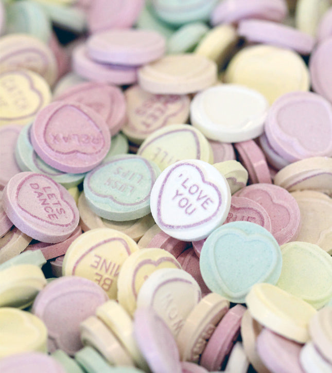 Personalised Love Hearts Wedding Favours X 50 Rolls