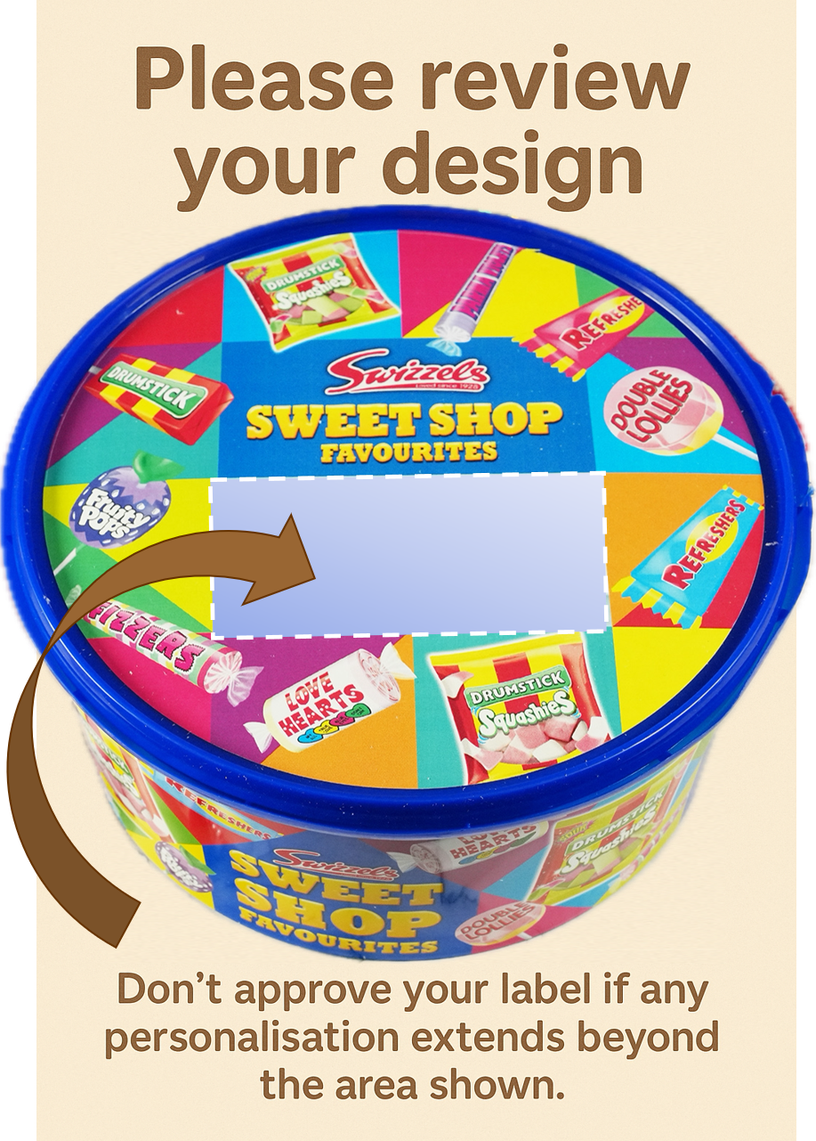 Personalised Sweet Shop Favourites Tub