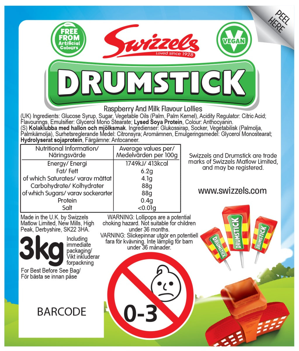 Drumstick Lollies 3kg Mega Party Pack