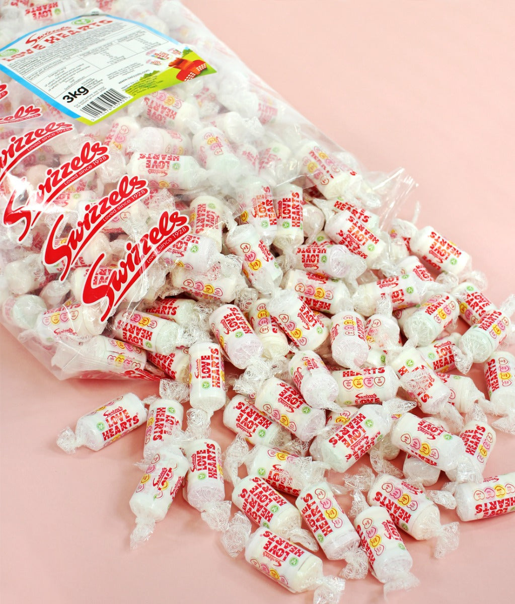 Love Hearts Mini Rolls 3kg Mega Party Pack