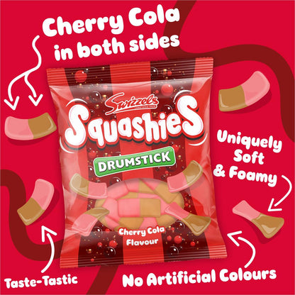 Squashies Cherry Cola Flavour Box 12 x 140g Bags
