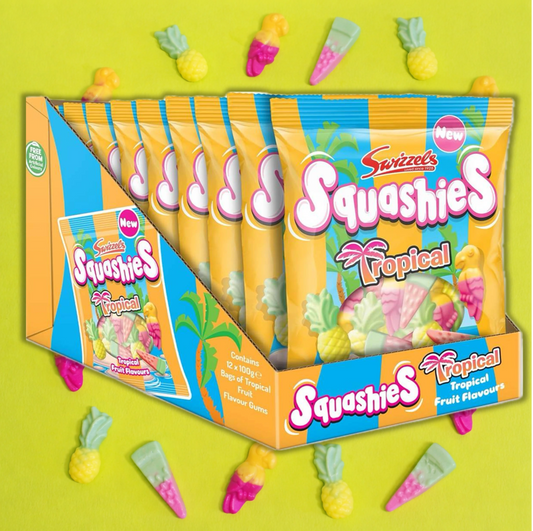 Squashies Tropical Box.  12 x 100g Bags