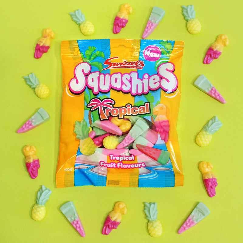 Squashies Tropical Box.  12 x 100g Bags