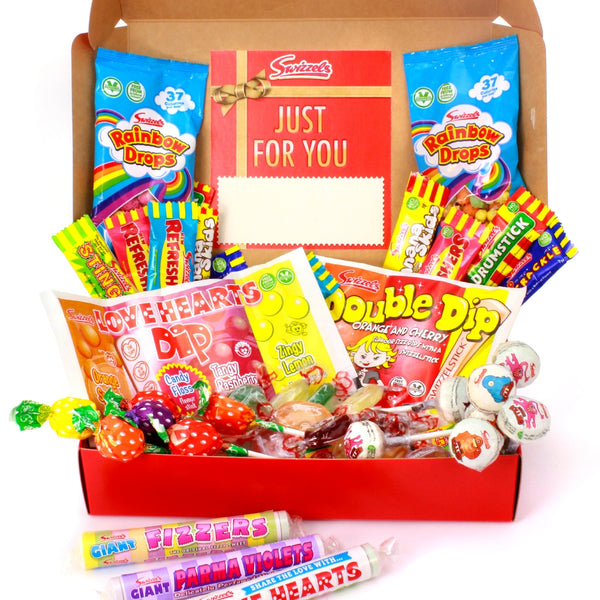 Personalised Vegan Retro Sweet Party Gift Box