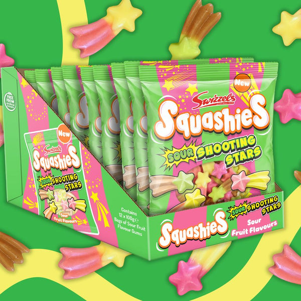 Squashies Shooting Stars Box. 12 x 100g Bags