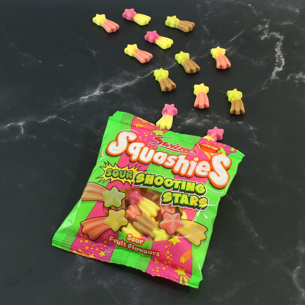 Squashies Shooting Stars Box. 12 x 100g Bags