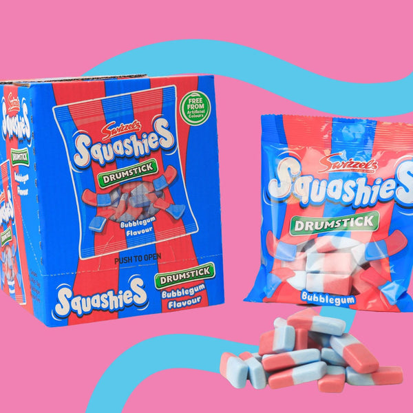 Squashies Bubblegum Flavour Box 12 x 140g Bags