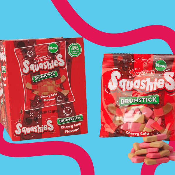 Squashies Cherry Cola Flavour Box 12 x 140g Bags