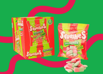 Squashies Sour Cherry & Apple Flavour Box 12 x 140g Bags